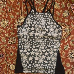 Vintage Star Patterned workout tank